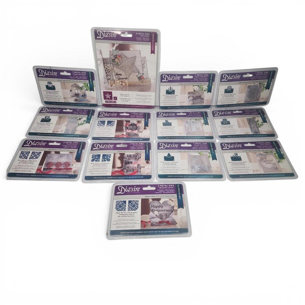 Lot Of 13  Die’sire Metal Cutting Die Sets By Crafter’s Companion